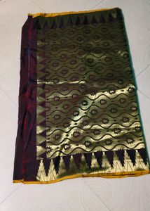 Copy brown colour Banarasi Silk full Zari Saree