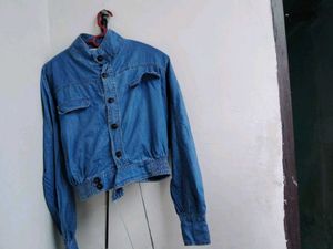 Zara Chic Cropped Denim Jacket