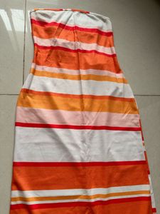 Strapless Striped bodycon dress