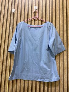 Light Blue Casual Tunic Top