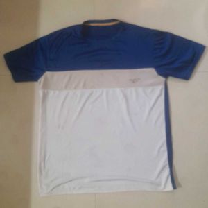 Men's Blue & White T-Shirt