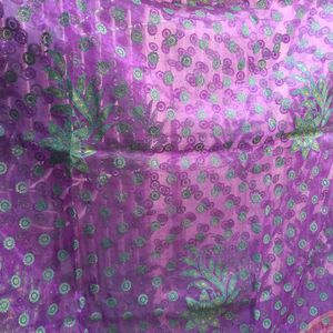 Exquisite Purple Embroidered Saree