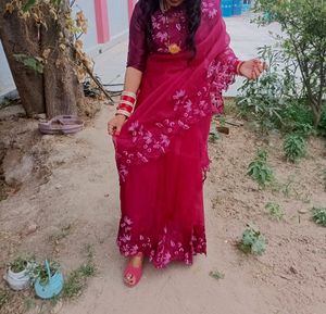 Saree... Organza Cotton ..Like New Fabric..