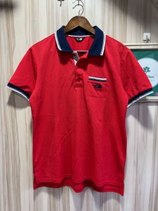 The North Face Red Short Sleeves Polo T-Shirt