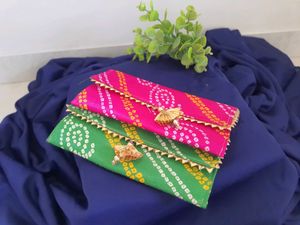 Set of 2 Bandhani Clutches | Ethnic