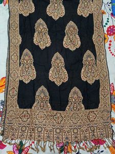 Embroidered Black Stole For Women🖤