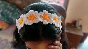 Handmade Crochet Daisy Headband