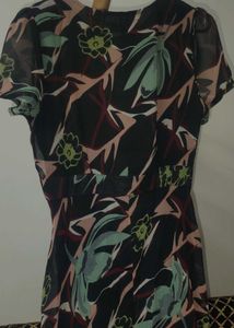 Korean Floral Dress | Elegant Flowy Midi Dres