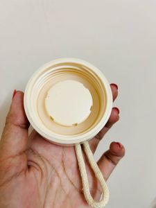 Stylish Cream glass Water Bottle with Handle