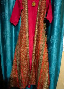 Elegant Red Ethnic Gown
