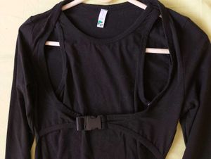Black Cut-Out Long Sleeve Bodysuit