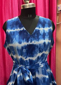 Blue Tie-Dye Maxi Dress