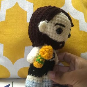 Handmade Messi Crochet Doll