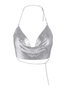 Sparkling Chainmail Halter Top