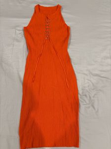 cotton knit bodycon dress