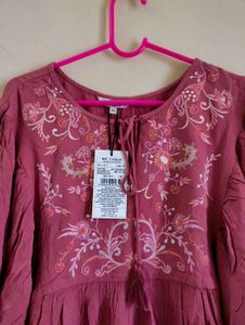 Embroidered Tassel Tunic - Brand New!