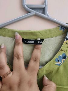Light Green Floral Kurti