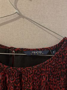 Stylish Red &amp; Black Animal Print Top