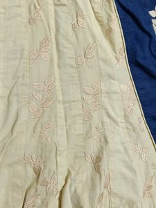 Stylish Blue &amp; Beige Anarkali Suit Set