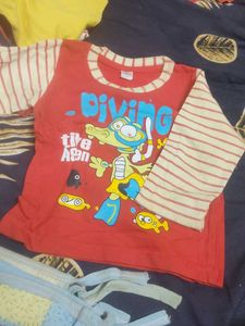 combo Red Baby Onesie with Truck Applique