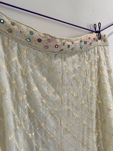 Embroidered Ethnic Lehenga With Dupatta