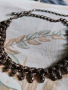Bohemian Oxidized Silver Necklace
