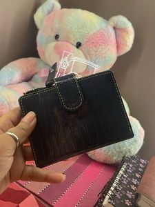 Chic Black Croc Wallet