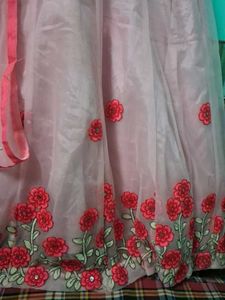 Beautiful Pink Ethnic gown with long dupatta