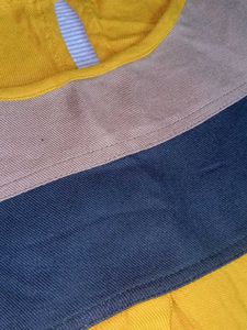 Yellow Sleeveless Striped Top