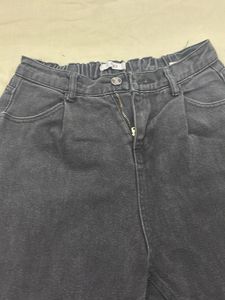 High Waisted Wide Leg Denim Jeans