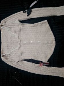 whimsy Lace Trim Knit Sweater