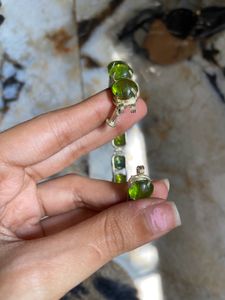 Gemstone Bangle Bracelet Set