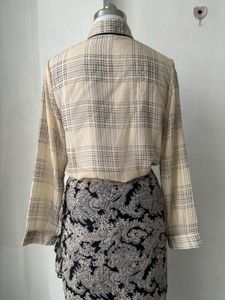 Vintage-Style Plaid Blouse
