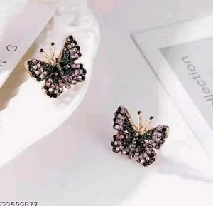 Sparkling Butterfly Stud Earrings