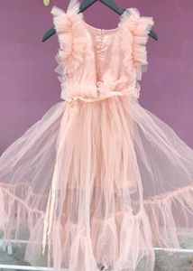 Adorable Pink Tulle Ruffle Dress two in one