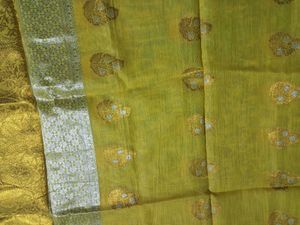 Elegant Yellow Saree with Tassels