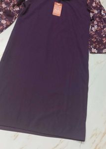 13-14 year Adorable Purple Floral Sleeve Dress