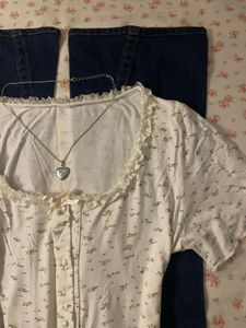 Cute Floral Print Top