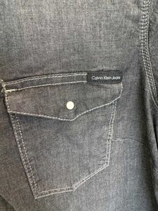 Calvin Klein Unisex Charcoal Denim Shirt
