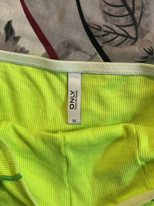 Neon Green Lettuce Trim Crop Top