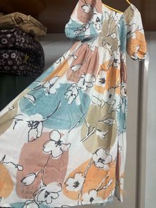 “Hay” Boho Floral pastel Maxi Dress
