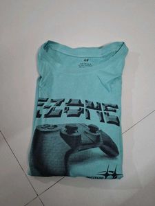 Aqua T-Shirt with Game Controller Graphic