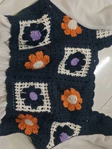 Boho Crochet Floral Puff Sleeve Top