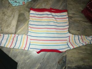 Striped Baby Sleepsuit