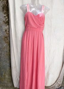 Chic Pink Strappy Maxi Dress