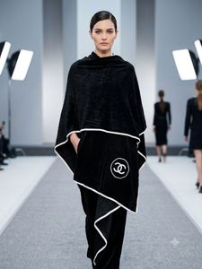 Elegant Black Velvet Scarf