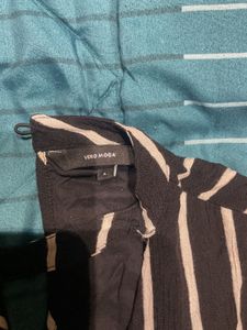Striped Ruffle Sleeve Top