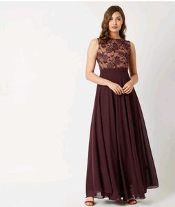 Elegant Lace Bodice Maxi Dress