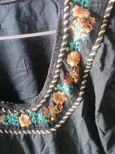 Embroidered Neckline Kurta