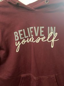 Maroon Hoodie - Believe Yourself